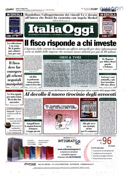 Italia oggi : quotidiano di economia finanza e politica